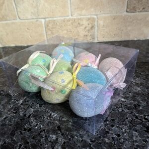 Colorful Glitter Easter Egg Ornaments